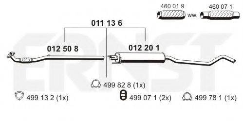 ERNST 011136 Середній глушник вихлопних газів