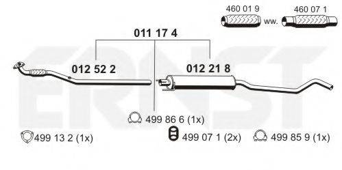 ERNST 011174 Середній глушник вихлопних газів