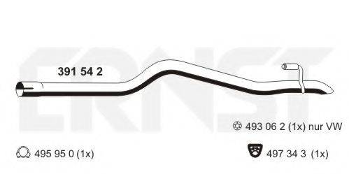 ERNST 391542 Труба вихлопного газу