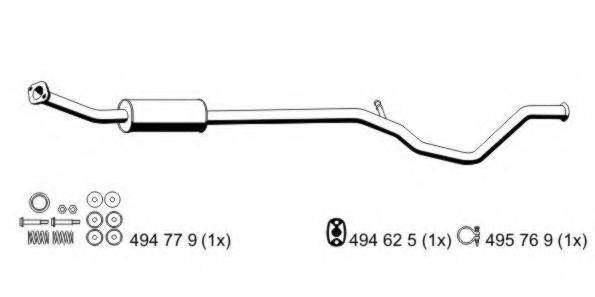 ERNST 505079 Середній глушник вихлопних газів