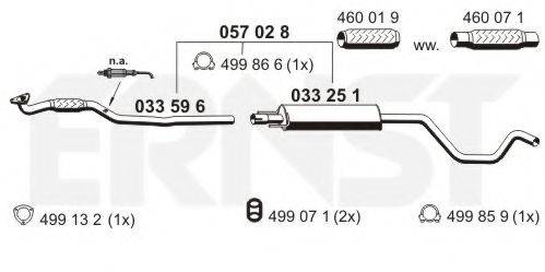 ERNST 057028 Середній глушник вихлопних газів