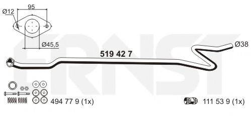 ERNST 519427 Труба вихлопного газу