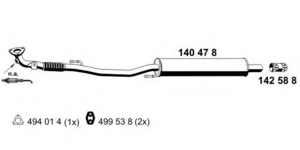 ERNST 140478 Передглушувач вихлопних газів