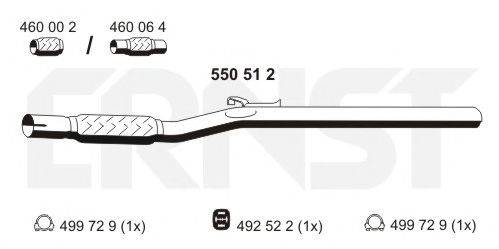 ERNST 550512 Труба вихлопного газу