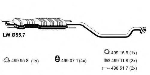 ERNST 042086 Середній глушник вихлопних газів