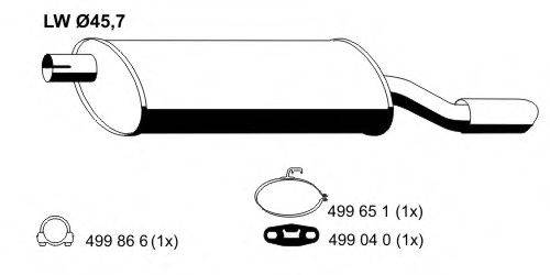 ERNST 042284 Глушник вихлопних газів кінцевий