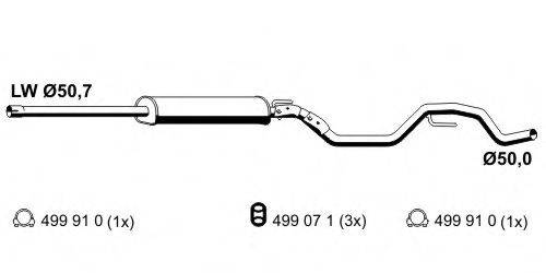 ERNST 043144 Середній глушник вихлопних газів