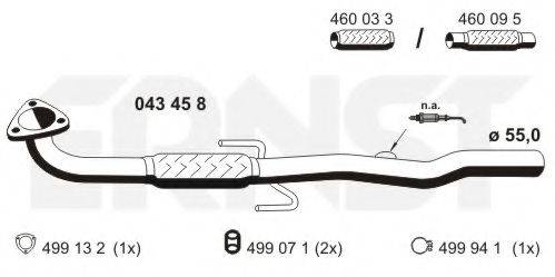 ERNST 043458 Труба вихлопного газу