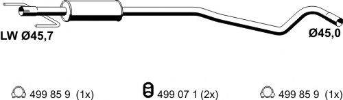 ERNST 052290 Середній глушник вихлопних газів