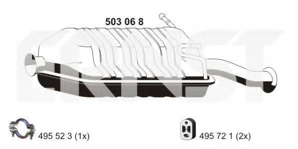 ERNST 503068 Глушник вихлопних газів кінцевий