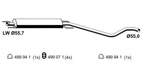 ERNST 054294 Середній глушник вихлопних газів