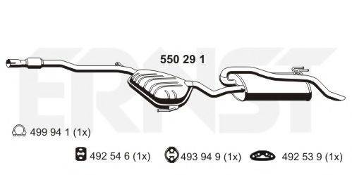 ERNST 550291 Глушник вихлопних газів кінцевий