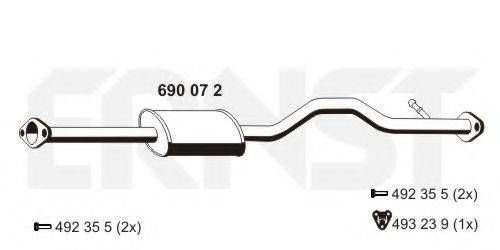 ERNST 690072 Середній глушник вихлопних газів