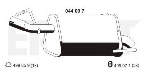 ERNST 044097 Глушник вихлопних газів кінцевий