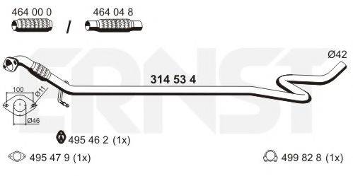 ERNST 314534 Труба вихлопного газу