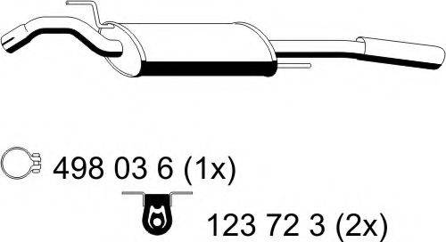 ERNST 133173 Глушник вихлопних газів кінцевий