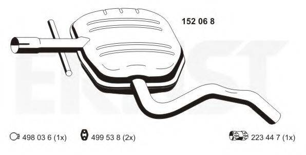 ERNST 152068 Середній глушник вихлопних газів