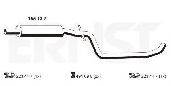 ERNST 155137 Середній глушник вихлопних газів
