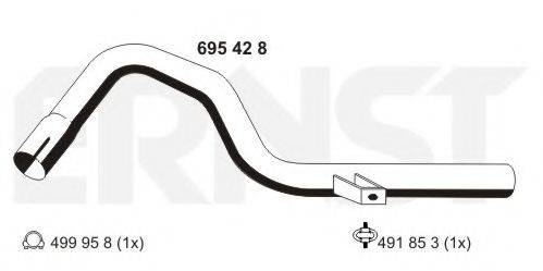 ERNST 695428 Труба вихлопного газу