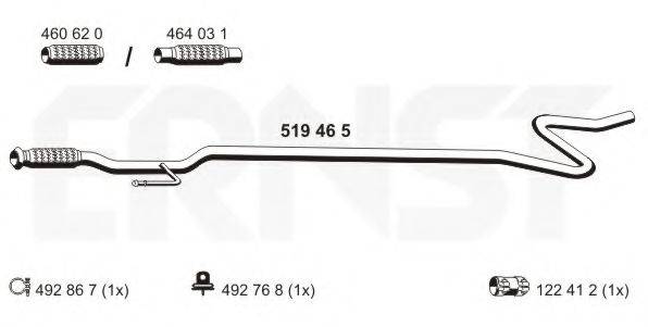 ERNST 519465 Труба вихлопного газу