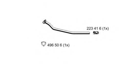 ERNST 243438 Труба вихлопного газу