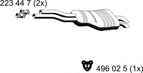 ERNST 275088 Глушник вихлопних газів кінцевий