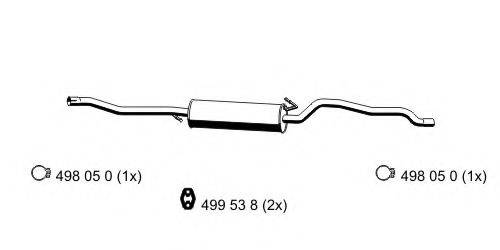 ERNST 305068 Середній глушник вихлопних газів