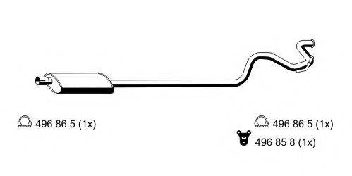 ERNST 330053 Глушник вихлопних газів кінцевий