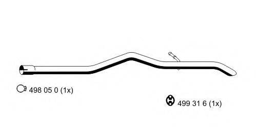ERNST 330534 Труба вихлопного газу