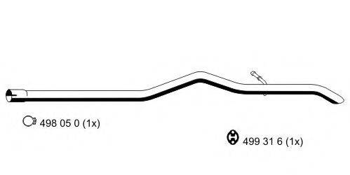 ERNST 330541 Труба вихлопного газу