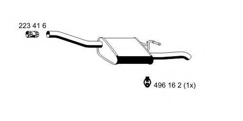 ERNST 341103 Глушник вихлопних газів кінцевий