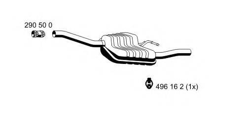 ERNST 341196 Глушник вихлопних газів кінцевий