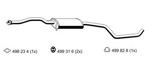ERNST 342186 Середній глушник вихлопних газів