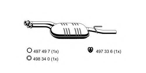 ERNST 362238 Середній глушник вихлопних газів
