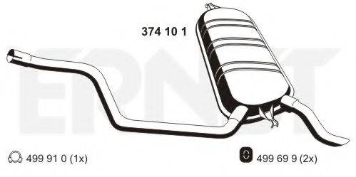 ERNST 374101 Глушник вихлопних газів кінцевий