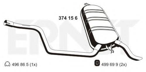ERNST 374156 Глушник вихлопних газів кінцевий
