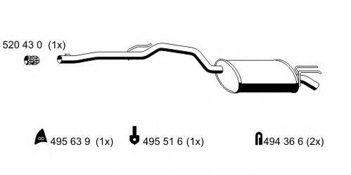 ERNST 520058 Глушник вихлопних газів кінцевий