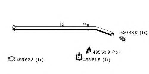 ERNST 522502 Труба вихлопного газу