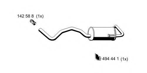 ERNST 530125 Глушник вихлопних газів кінцевий
