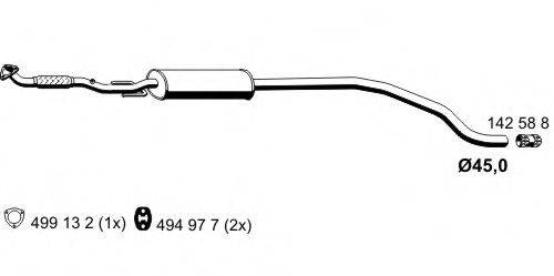 ERNST 012188 Середній глушник вихлопних газів