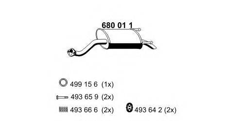 ERNST 680011 Глушник вихлопних газів кінцевий