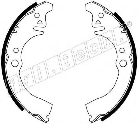 FRI.TECH. 1026343 Комплект гальмівних колодок
