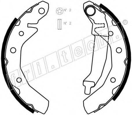 FRI.TECH. 1027002 Комплект гальмівних колодок