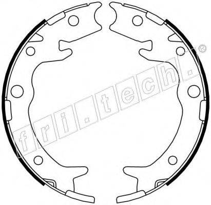 FRI.TECH. 1044023 Комплект гальмівних колодок, стоянкова гальмівна система