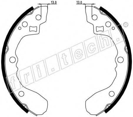 FRI.TECH. 1049154 Комплект гальмівних колодок