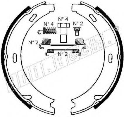 FRI.TECH. 1052121K Комплект гальмівних колодок, стоянкова гальмівна система
