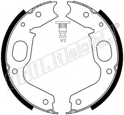FRI.TECH. 1064176 Комплект гальмівних колодок, стоянкова гальмівна система