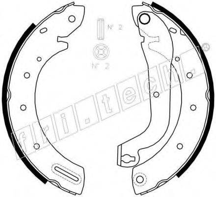 FRI.TECH. 1067188 Комплект гальмівних колодок