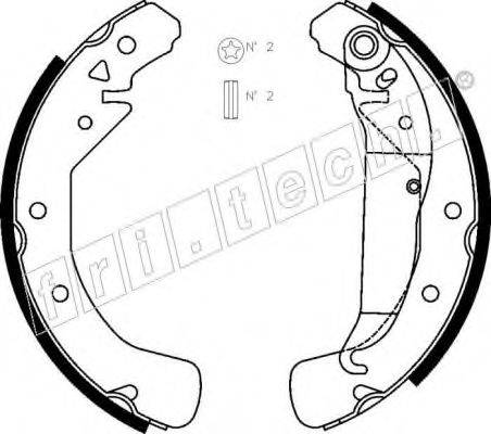 FRI.TECH. 1073169 Комплект гальмівних колодок