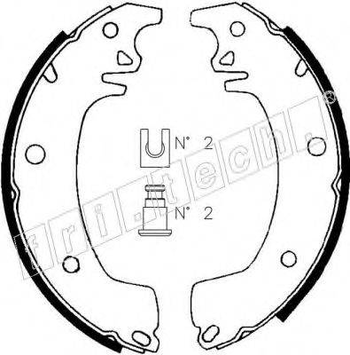 FRI.TECH. 1088206 Комплект гальмівних колодок